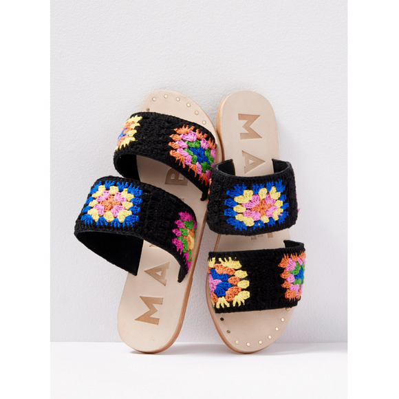 MANEBI x Evereve New in Box Crochet Double Strap Sandal // 7.5 - Picture 2 of 15